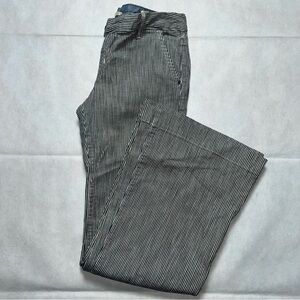 GAP limited edition blue and white striped flare cotton pants size 4